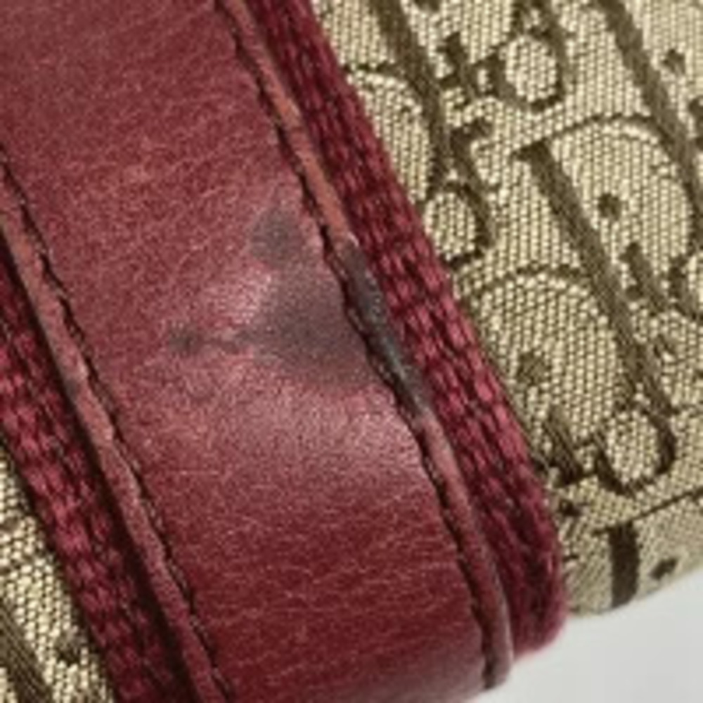 Christian Dior Trotter Tote Bag Canvas Brown Red - Picture 4 of 6